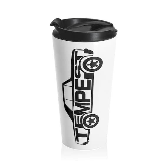 1964 Pontiac Tempest Calligram Stainless Steel Travel Mug | Vintage Car Art