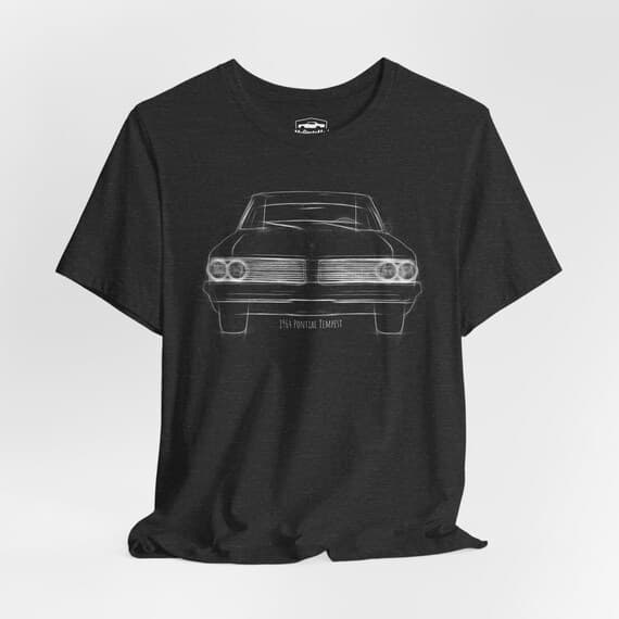 1964 Pontiac Tempest Grill T-Shirt | Vintage Car Illustration
