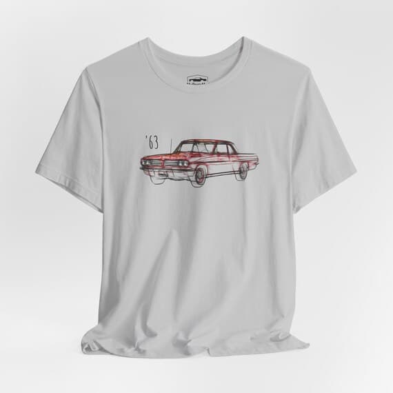 1963 Tempest Line Art T-Shirt, Retro Car Show Apparel